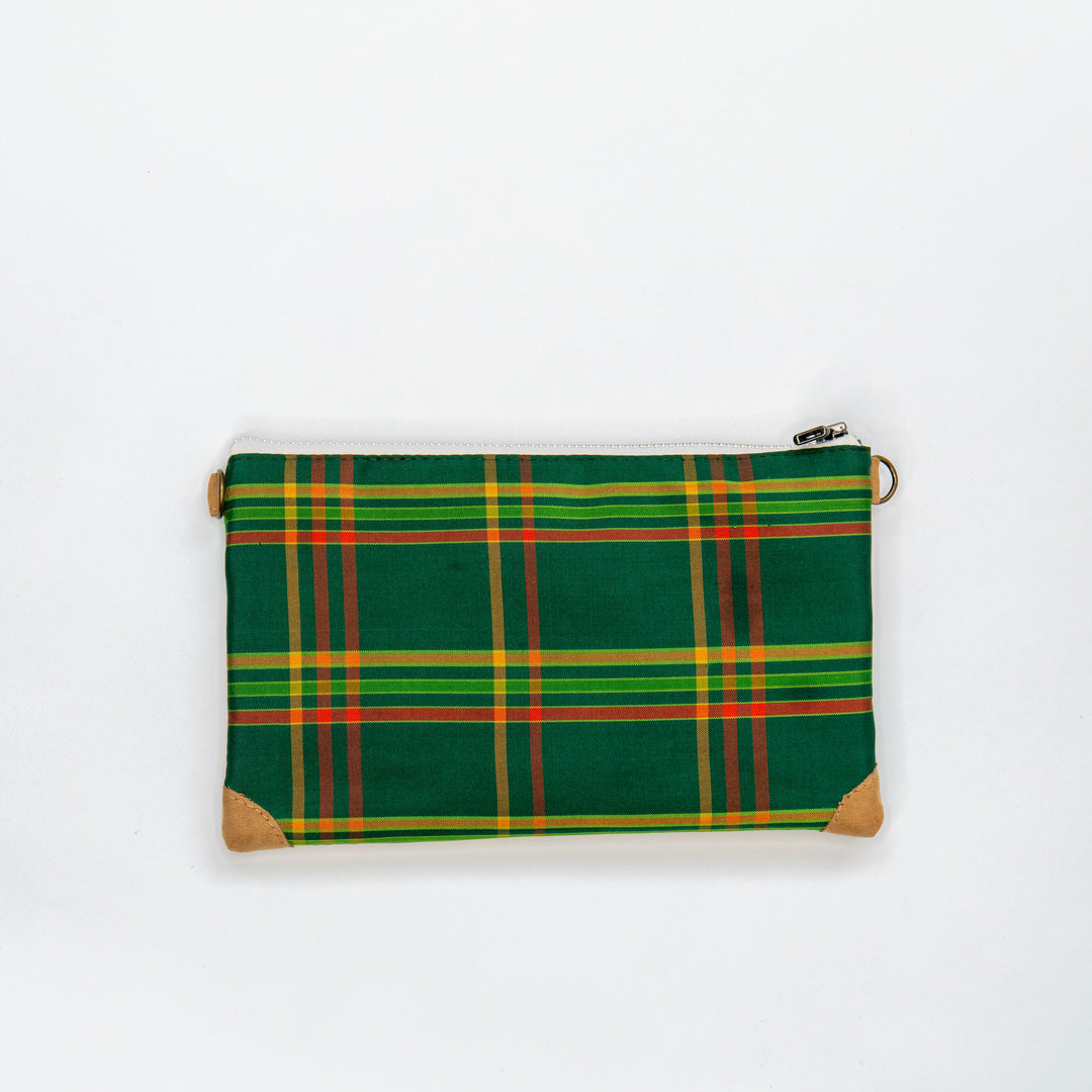 【HANA TOKYO】ポーチミディアム / 蝶グリーン×ゴールド