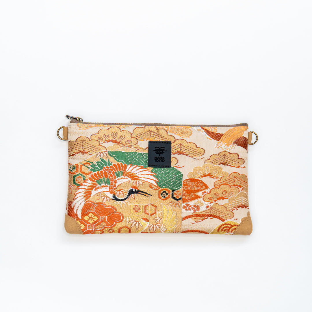 【HANA TOKYO】ポーチミディアム / 鶴と松