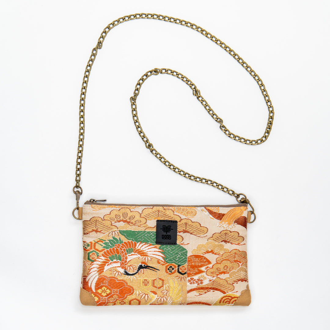 【HANA TOKYO】ポーチミディアム / 鶴と松