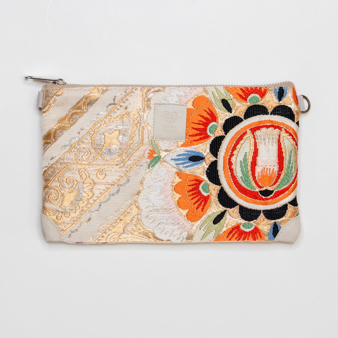 【HANA TOKYO】ポーチミディアム / 花オレンジ