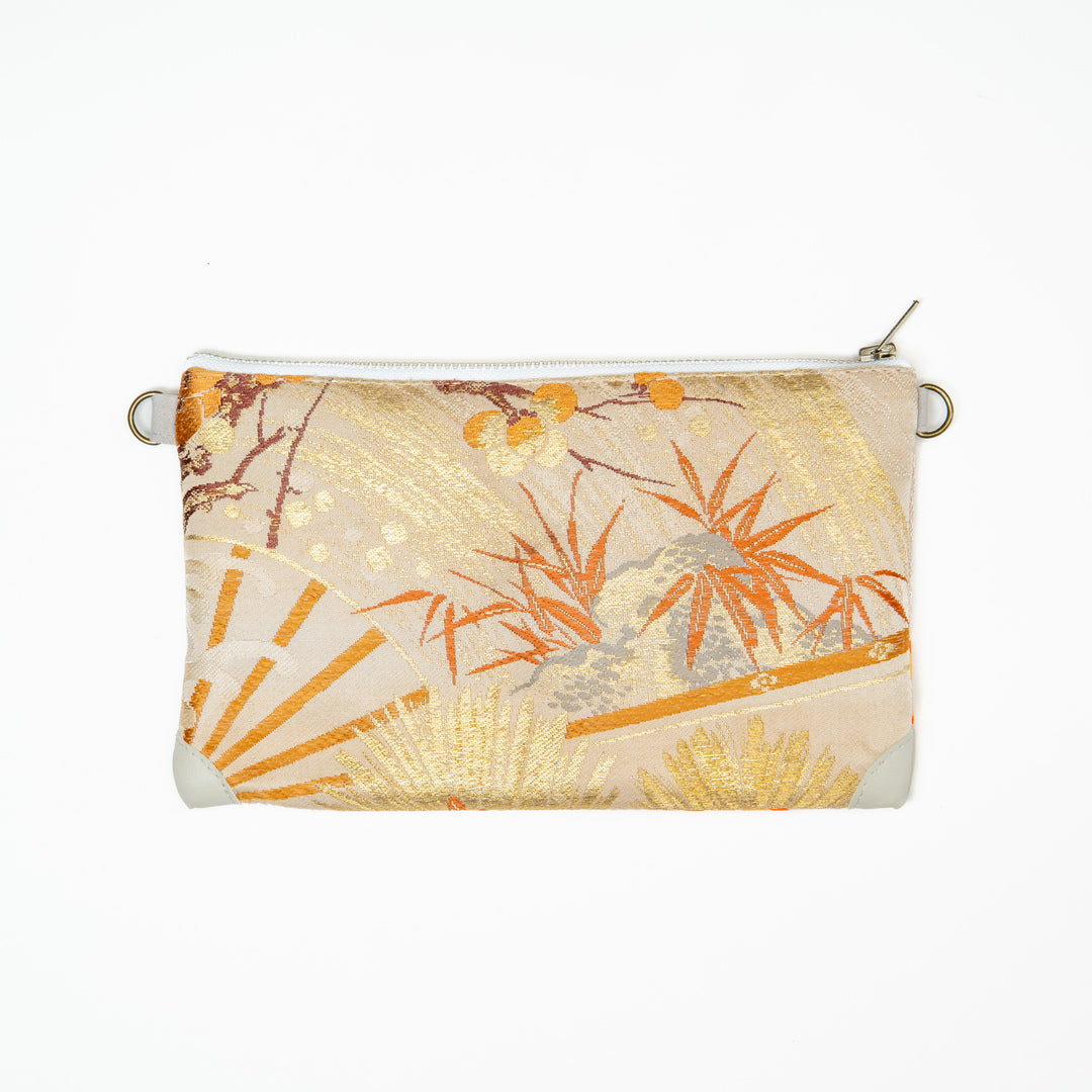 【HANA TOKYO】ポーチミディアム / 孔雀オレンジ