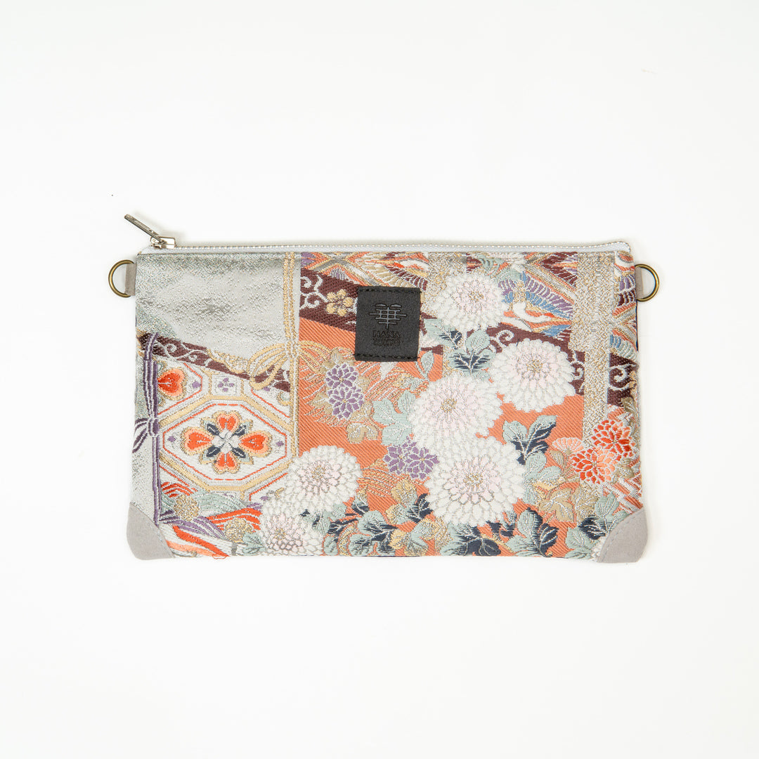 【HANA TOKYO】ポーチミディアム / 菊シルバー