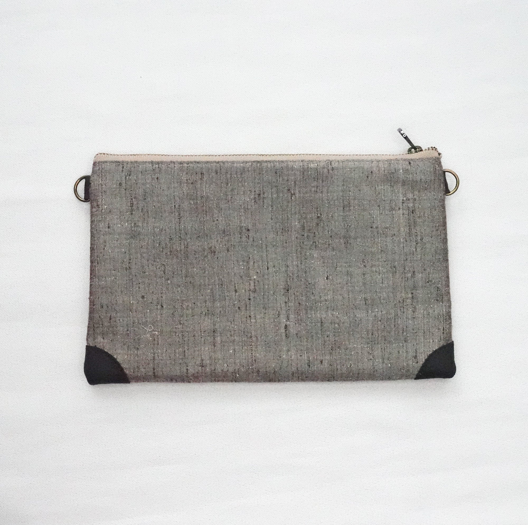 【HANA TOKYO】帯ポーチ ブラック×ゴールド・紗綾形