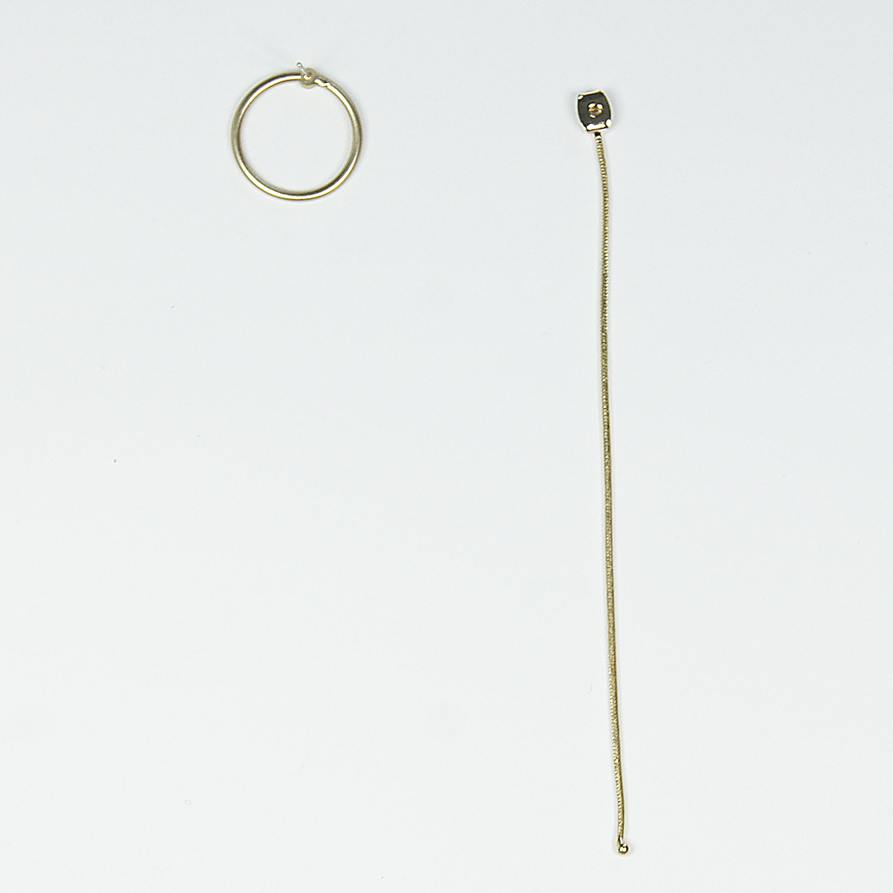Circle gold earrings