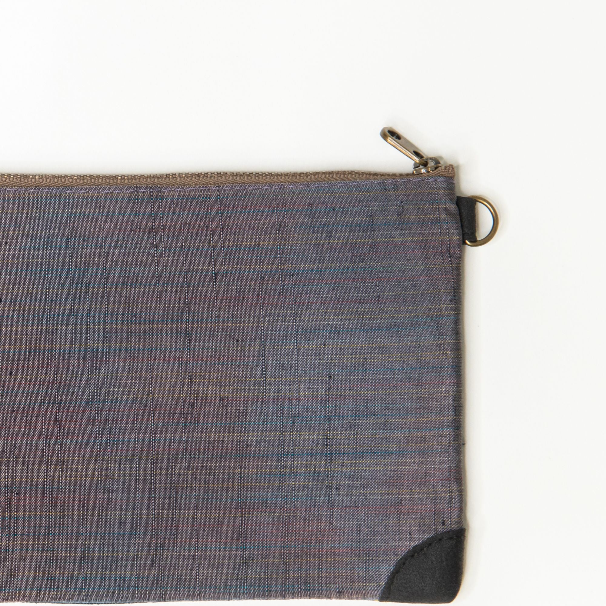 【HANA TOKYO】着物ポーチ 紬ブルー無地