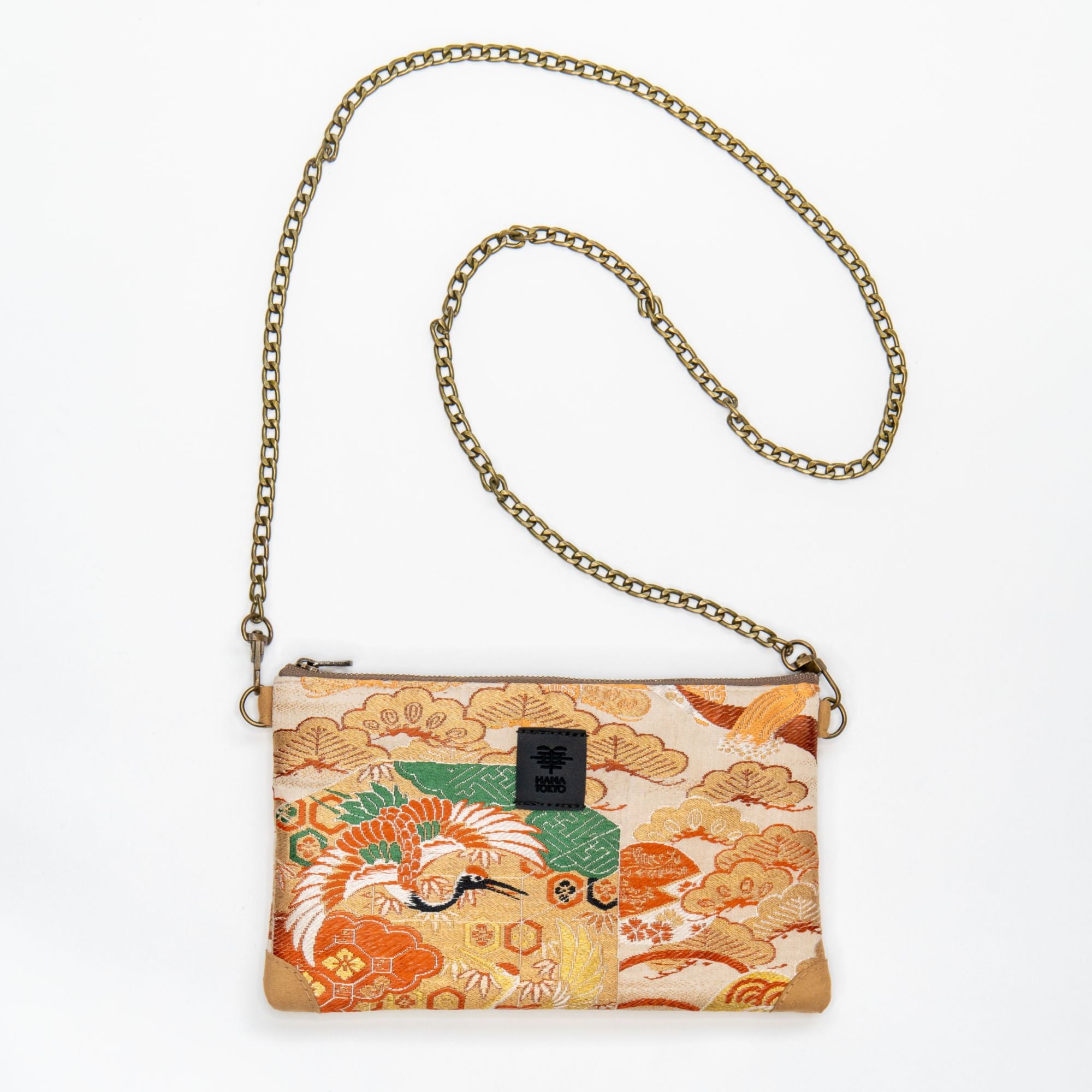 【HANA TOKYO】ポーチミディアム / 鶴と松