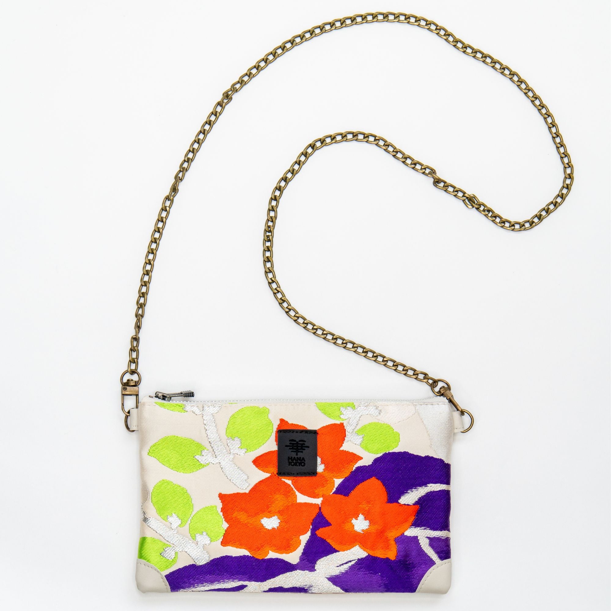 【HANA TOKYO】띠 파우치 블랙×골드・사야형