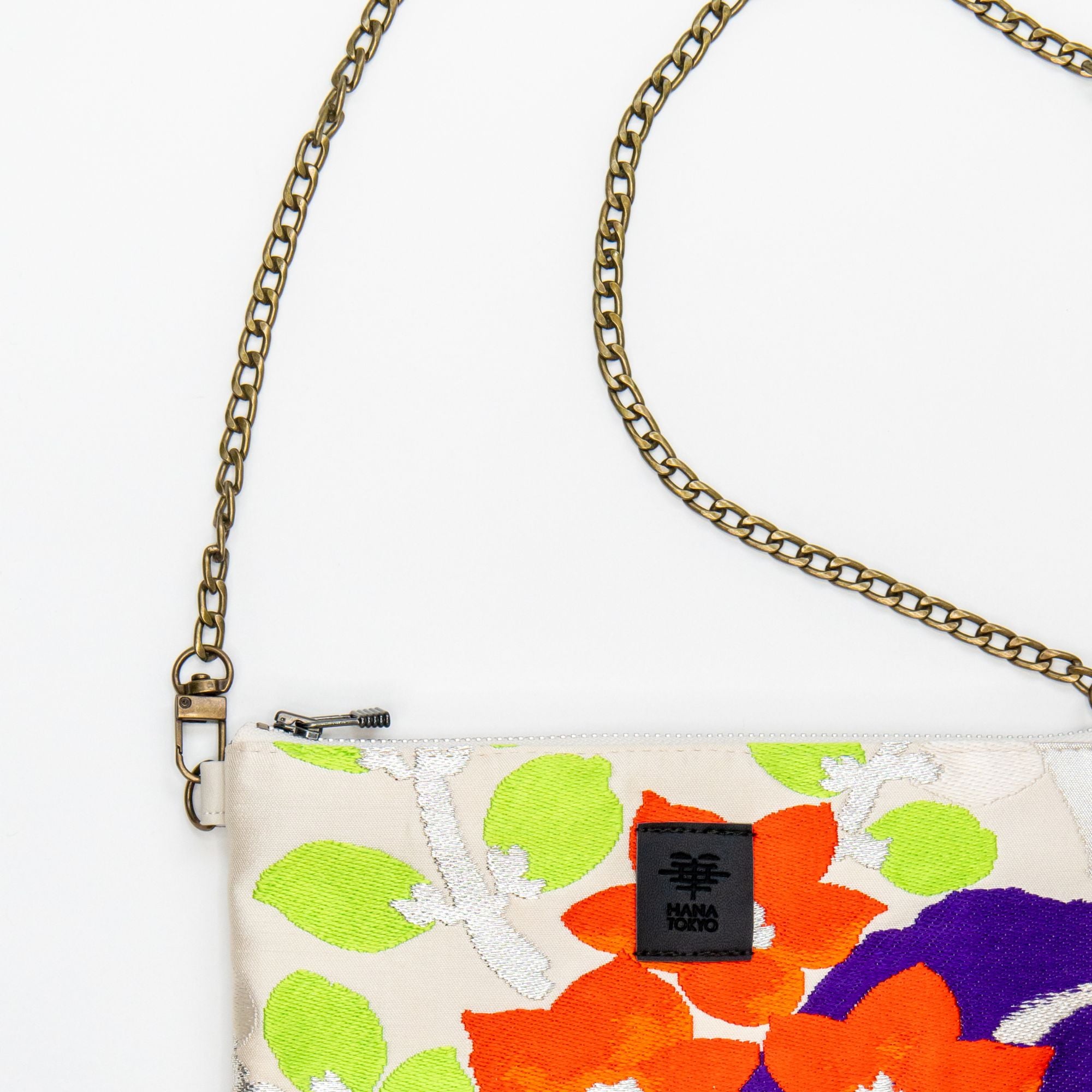 【HANA TOKYO】띠 파우치 블랙×골드・사야형