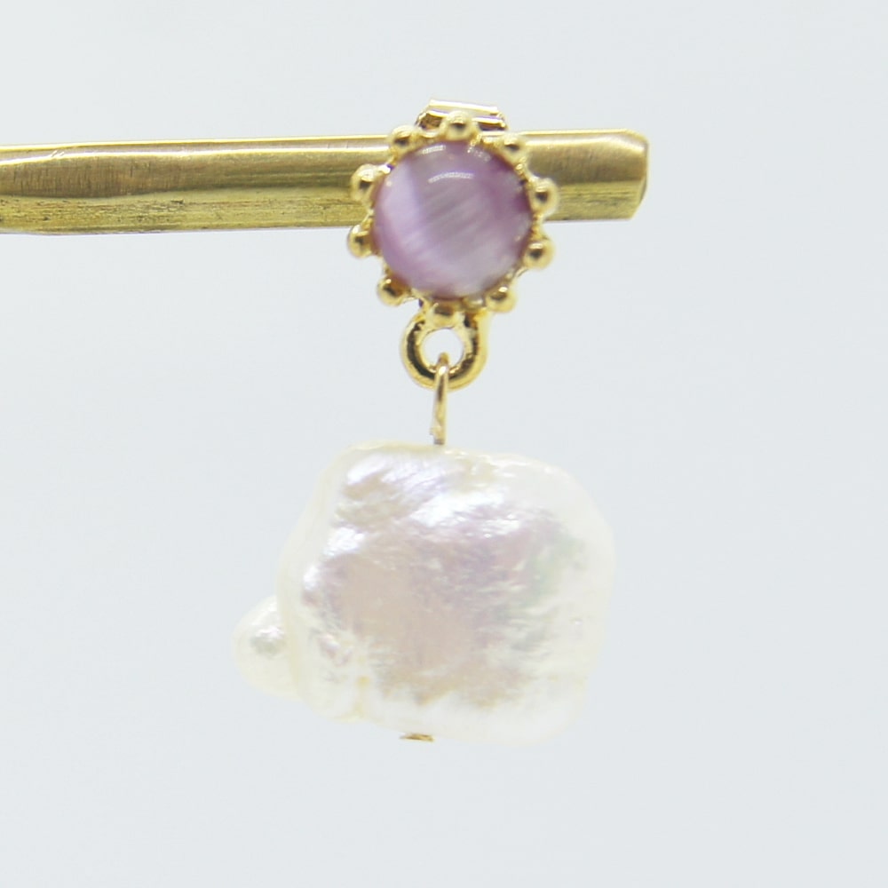 Freshwater pearls and stones blue / pink