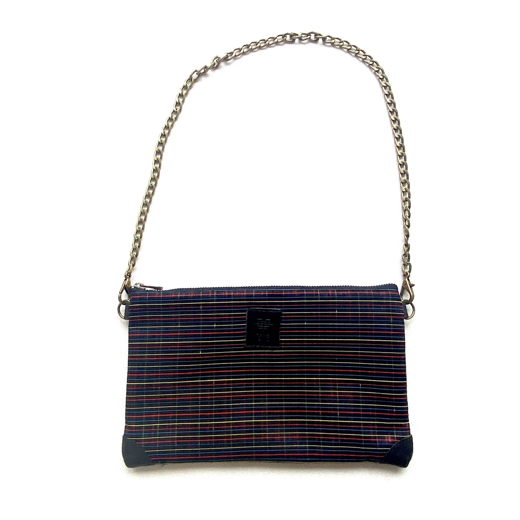 【HANA TOKYO】着物ポーチ ブラック格子1