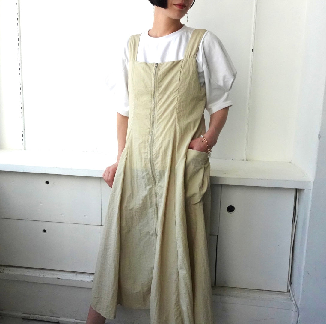 Knit x organdy dress [1 item for each color]