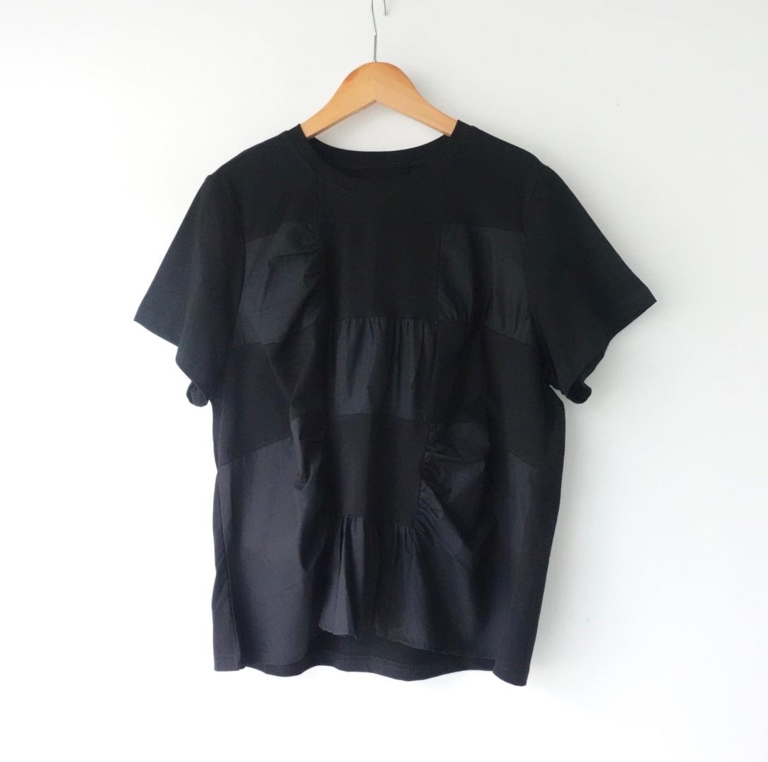 【KILYEDNA select】パッチワーク半袖Tシャツ  black/white
