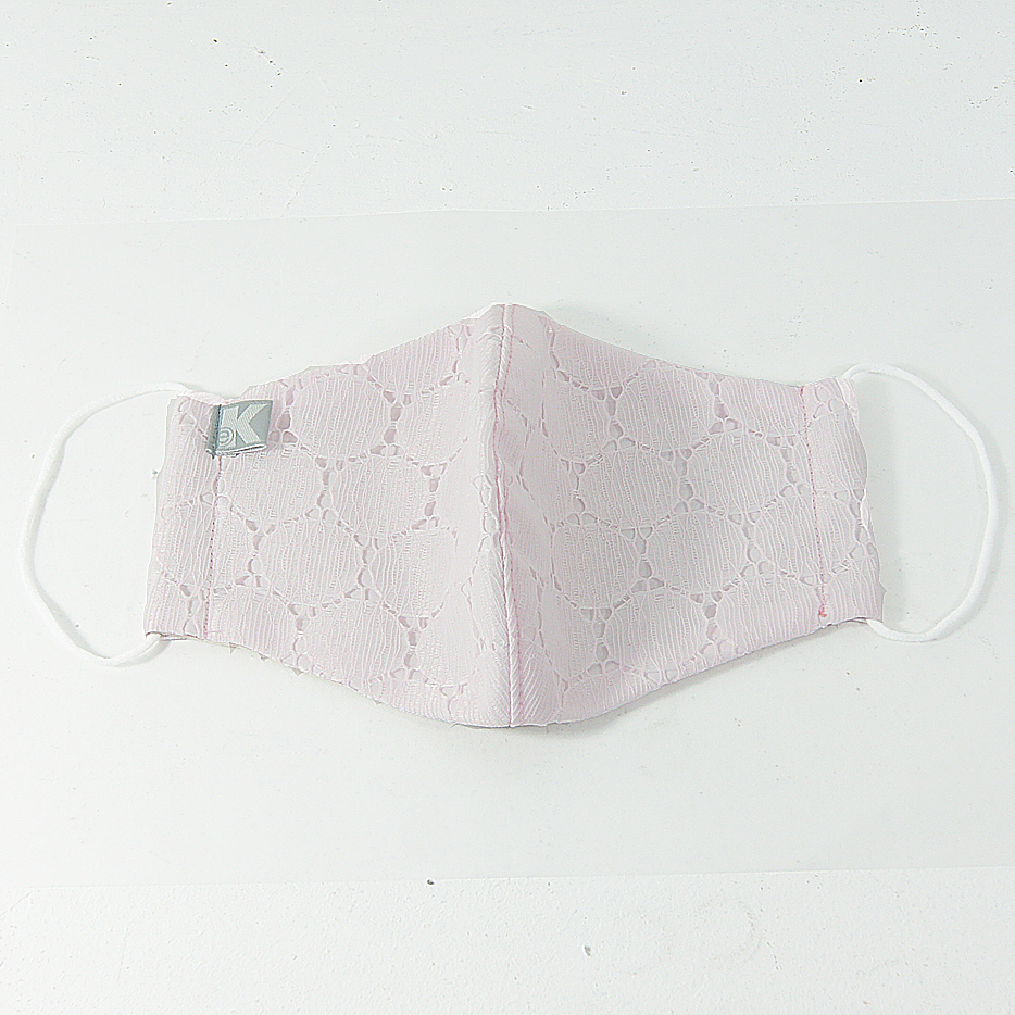 Comfortable to wear all season [Beauty mask] [4 types of lace dots] Baby blue / brown / baby pink / gray