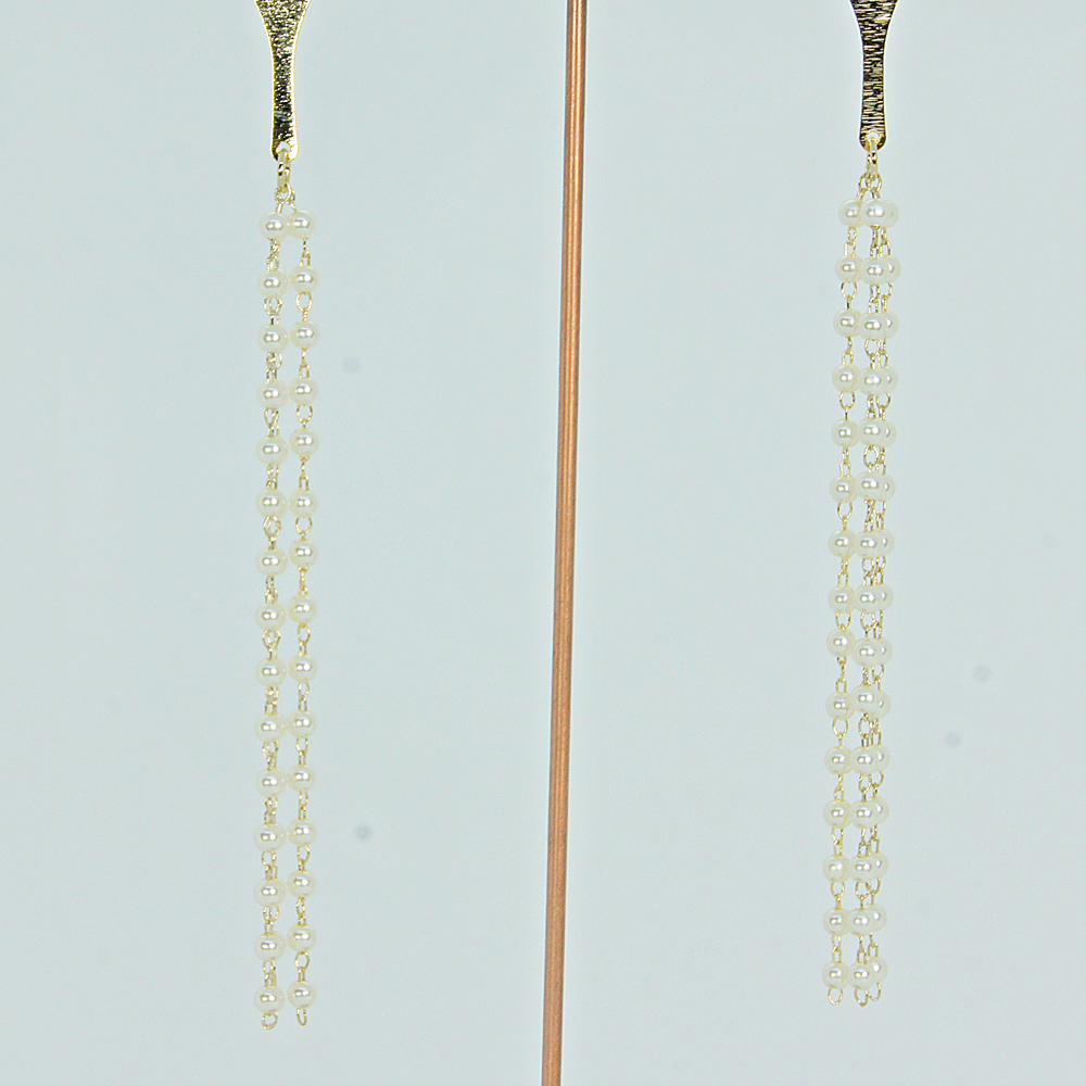 Ginkgo pearl earrings